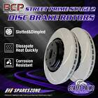 Front Bcp Slotted & Dimpled Disc Brake Rotors For Mg Mgf 1995 - On Od 240mm