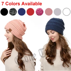 Knit Baggy Beanie Hat Women Men Oversize Winter Ski Slouchy Skull Cap US - Picture 1 of 17