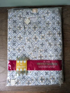 Vintage Brookdale Mens PJs Pajamas Sz XL 100% Cotton Sanforized Set Button READ - Picture 1 of 5