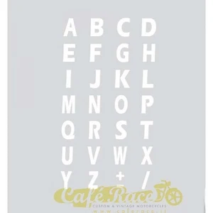 Kit 29 lettere moto adesive colore bianco - Bild 1 von 1