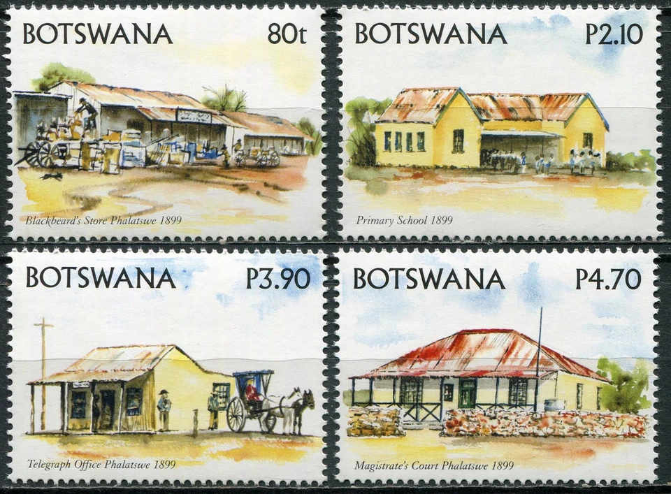 Botswana 2005. Historical Buildings, Phalatswe (MNH OG **) Set of 4 stamps - Image 1 of 1