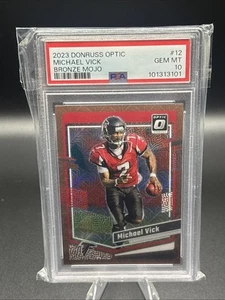 Donruss Optic Football 2023 bronzo Mojo Prizm #12 Michael Vick 20/35 PSA 10 - Foto 1 di 3