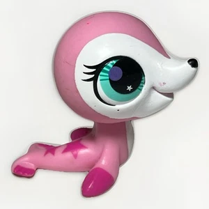Littlest Pet Shop LPS Pink and White with Stars SEAL #2686 - Picture 1 of 6