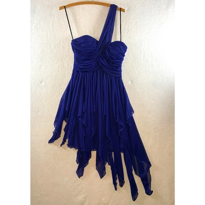 Vestido Formal Vintage Para Mujer Y2K Talla 5 Púrpura Un Hombro Dobladillo Medusa Hada Baile de graduación Foto 1 de 4