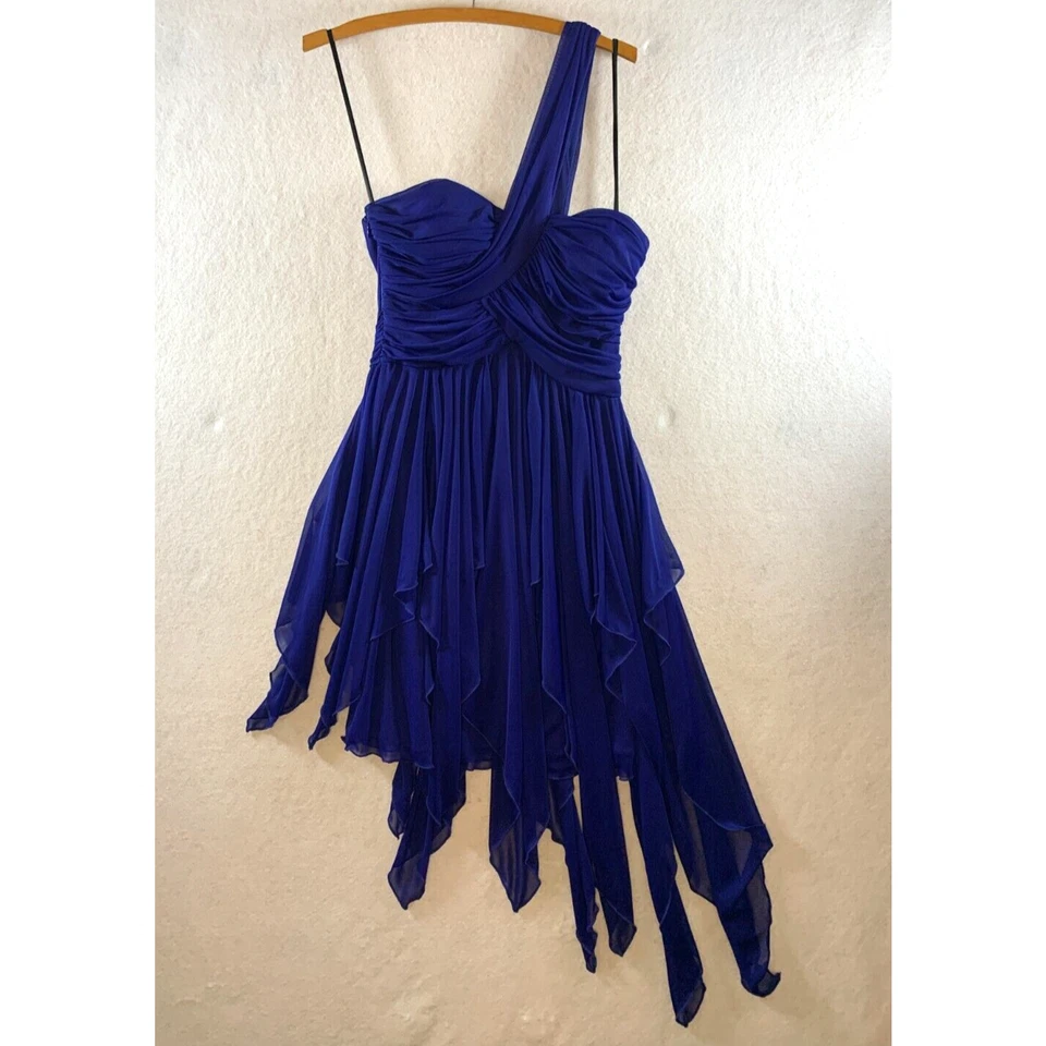 Vestido Formal Vintage Para Mujer Y2K Talla 5 Púrpura Un Hombro Dobladillo Medusa Hada Baile de graduación Foto 1 de 4