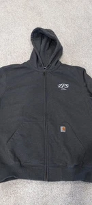 Carhartt Rain Defender Hoodie Men's XL Gray Loose Fit Zip Work Logo ZFS NWOT - Picture 1 of 8