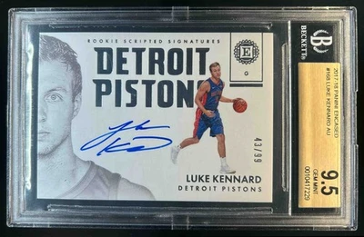 2017-18 Panini Encased Luke Kennard Rookie RC Automático #/99 Pistones BGS 9.5/10 Foto 1 de 2