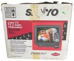 Vintage Sanyo DS13380 13” CRT 1999 Retro Gaming TV With Remote In Original Box - Picture 1 of 11