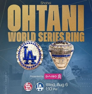 LA Dodgers Shohei Ohtani, World Series Replica Ring 08/06/2025 SGA (New In Box) - Picture 1 of 1