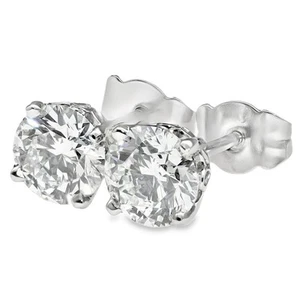 2.21ct Platinum Certified Lab Grown Diamond Stud Earrings - E/SI1 - Picture 1 of 8