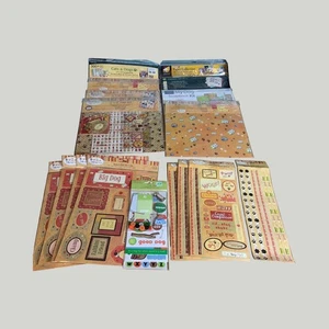 Dog-Themed Scrapbook Supply Lot | Stickers, Paper Kits, Die Cuts, Embellishments - Picture 1 of 12