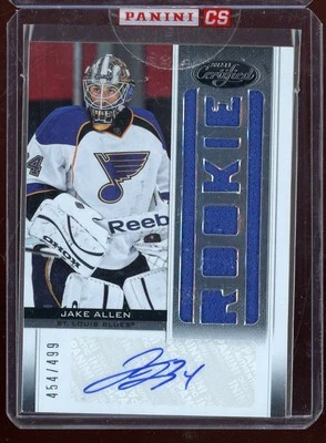 2012-13 Certified #185 Jake Allen Jersey Autograph RC 454/499 - Image 1 of 2