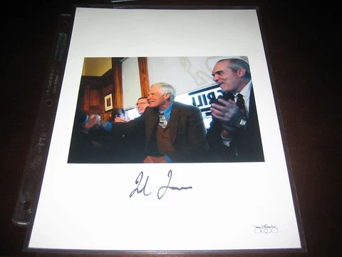 TED TURNER AUTOGRAPHED HAND SIGNED 8.5X11 PROMO JSA COA RARE Cover