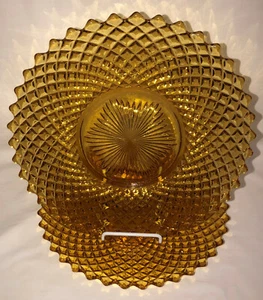 2 Westmoreland ENGLISH HOBNAIL DARK AMBER 10 1/2" ROUND PLATES EH38 - Picture 1 of 1