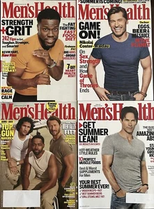 Men's Health Magazine Bundle - Kevin Hart, Glen Powell, Nikolaj Coster Waldau - Foto 1 di 3
