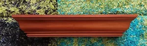 Pottery Barn 24" Crown Molding Wood Ledge Floating Shelf w Plate Groove Hardware - Picture 1 of 11
