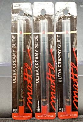 L'Oreal Colour Riche Matte Lip Liner - #100 Matte in Manhattan- 0.4 Oz Ea. Qty 3 - Image 1 of 4