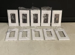 Lot of 10 Rocker Switch in White  Screwless Plates NIP - Picture 1 of 3