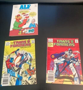 Lot of 3 1980s Marvel Digests! 2 TRANSFORMERS #1,2 + ALF #1 *Beauties!* - Picture 1 of 3