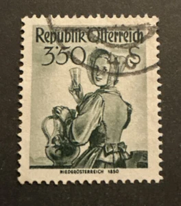 Austria 1948 stamp Provincial Costumes 3s 50 green FU SG1140 - Bild 1 von 2
