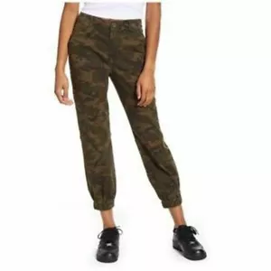 2419 BP by Nordstrom Camo Jogger Pants GREEN OLIVE size 24 nwot $69 - Picture 1 of 3
