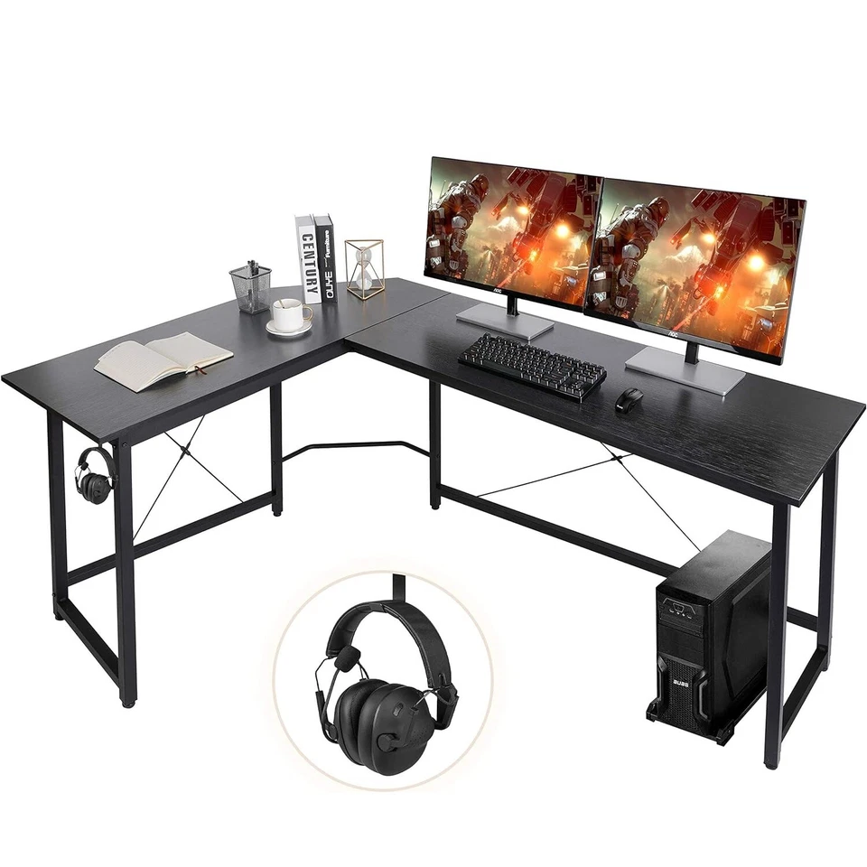 Homfa Eckschreibtisch Gaming Tische 170x120cm Computertisch Schreibtisch L-Form - Bild 1 von 1