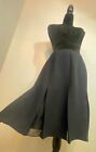 New With Tags Skirt Juliana Collezione Navy Blue Pleated Size 8 Chiffon Cocktail
