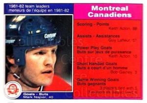 1982-83 O-Pee-Chee #178 Mark Napier - Picture 1 of 1