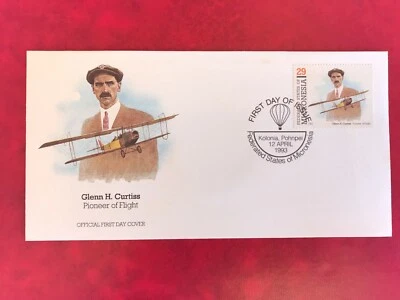 MICRONESIA 1993 FDC PIONEERS OF FLIGHT GLENN CURTISS JN-4 JENNY - Image 1 of 2