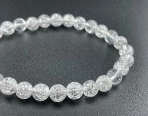 Bergkristall Crackle-Quarz Armband, Heilstein, 6mm - Bild 1 von 2