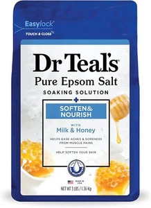 Dr. Teal's Epsom Salt Soaking Solution, Soften & Nourish with Milk and Honey, - Picture 1 of 9