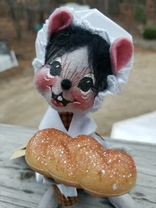 1996 Annalee 7" Pilgrim Girl Mouse Posable NEW - Picture 1 of 6