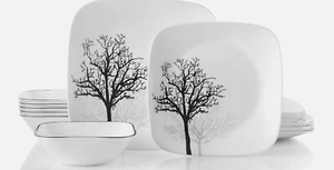Corelle Vitrelle Timber Shadows 18 Piece Dinnerware Set - Picture 1 of 2