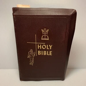 Vtg Holy Bible Holy Family Edition Of The Catholic Bible (1950, Leather, Gilt) - Imagen 1 de 12