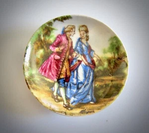 dollhouse doll house miniature VINTAGE VICTORIAN PEOPLE PLATE DISH PICTURE #6 - Picture 1 of 1