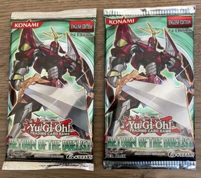 YU-GI-OH! Return Of The Duelist 1st. edition 2 Booster Pack English - Image 1 of 4