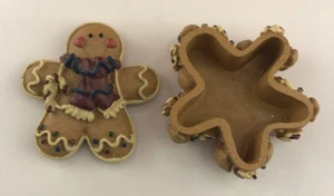 Kerzen-/Schmuckkästchen aus Keramik in Lebkuchenform mit Deckel Vintage - Bild 1 von 9