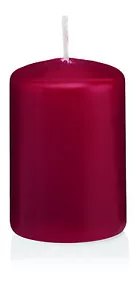 6 candele 15 x 8 cm rosso scuro candela con ceppo in alta qualità RAL NUOVO prezzo speciale - Foto 1 di 2