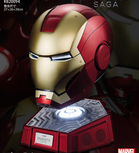 Iron Man MK7 Helmet Voice Control Mask Wearable With Bluetooth Speaker Base Prop