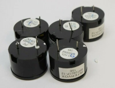 Intervox ICC BRT2821P-12 Transductor Zumbador Alarma Sirena 12v 2800hz 95dB Lote de 5 Foto 1 de 4