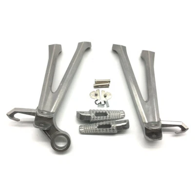 Soporte de estriberas traseras plateadas para pasajero para Suzuki GSXR600 GSX-R750 2011-2018 Foto 1 de 4