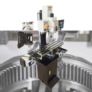 Benchtop Mill/Drill Machine with Grating Ruler Axis X Power Feed 110V R8 1100W - Picture 1 of 24
