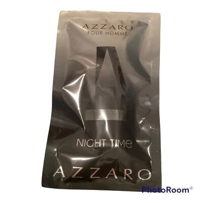 Night Time - AZZARO - EDT Pour Homme Men Toilette .05 fl OZ Muestra Nuevo Foto 1 de 2