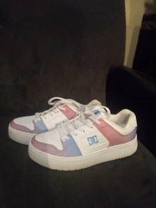 DC Platform Skate Shoes Sz 8.5 Manteca 4 Platform Bubblegum Blue And Pink - Picture 1 of 8