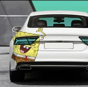 ANIME SPONGEBOB VINYL GRAPHICS CAR STICKER REAL END CAR BACK STICKER FIT ANY CAR - Picture 1 of 4