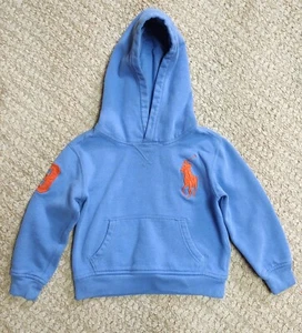Vintage Polo Ralph Lauren - Big Pony #3 Hoodie Sweatshirt w/pockets - Boys 4/4T - Picture 1 of 14