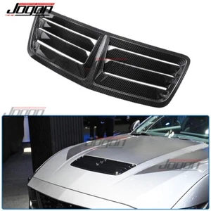 Carbon Engine Hood Vent Scoop Trim For Ford Mustang GT Dark Horse S650 2024-2025 - Picture 1 of 10