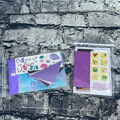 Paquetes de troquelados y pegatinas Creative Memories púrpura pizzazz fiesta Foto 1 de 4