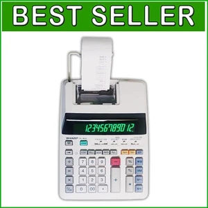 12-Digit Printing Calculator with Fluorescent Display - Compact & Reliable - Picture 1 of 7