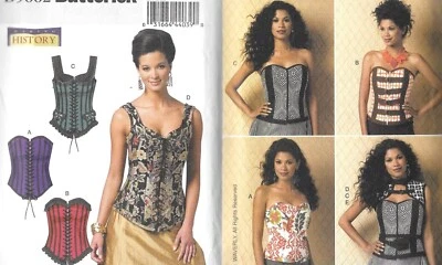 Butterick B5662/B6151 Top Corset Vintage Goth Steampunk 🥀 Historic PICK S 14-22 - Image 1 of 2